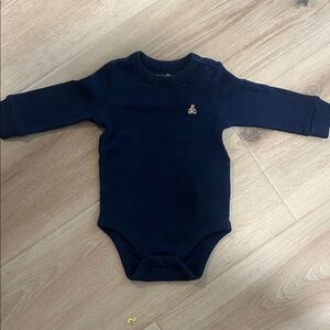 Baby Gap: Navy Blue Long Sleeve Baby Onesie